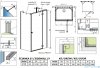 Radaway Essenza Black Kdj+S kabina 90x80x90cm prawa szkło przejrzyste 1384050-01-01/1385021-54-01R/1384050-01-01